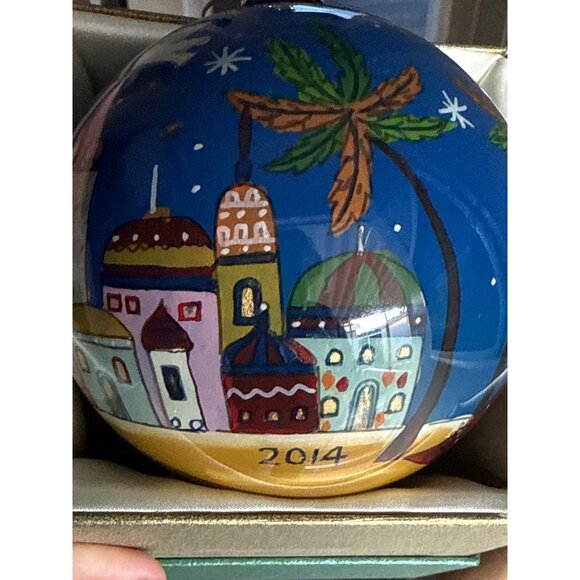 Hand-Painted Pier 1 Imports 2014 Bethlehem Wise Men Christmas Ornament In Gift B - Picture 3 of 5